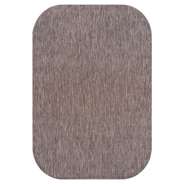 Miles Modern Minimalist Radius Corner Solid Indoor/Outdoor Area Rug